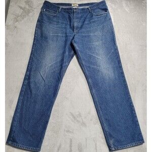 L.L.Bean Classic Fit Jeans Mens 44x34 Blue Med Wash Straight Denim Cotton